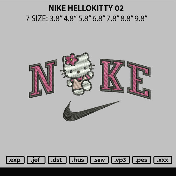 Nike Hellokitty 02 Embroidery File 7 sizes