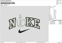 Nike Hookah Embroidery File 6 sizes