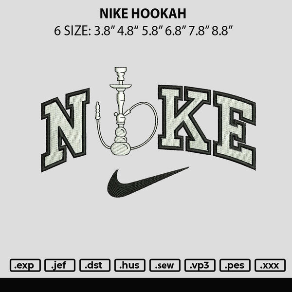 Nike Hookah Embroidery File 6 sizes