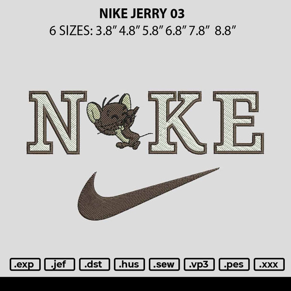 Nike Jerry 03 Embroidery File 6 size