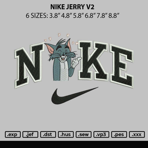 Nike Jerry V2 Embroidery File 6 sizes