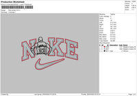 Nike Jordan Outline Embroidery File 6 sizes