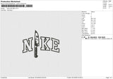 Nike Knife Mike Embroidery File 6 sizes