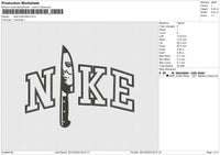 Nike Knife Mike Embroidery File 6 sizes