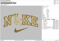 Nik Lion Nala Embroidery File 6 sizes