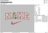 Nike Lola V2 Embroidery File 4 size