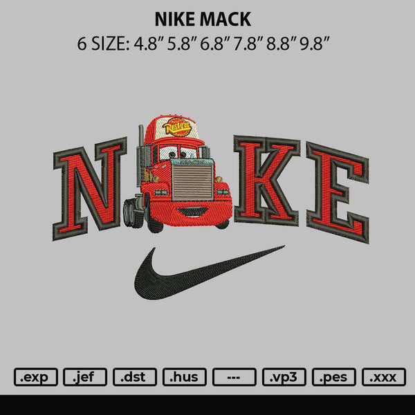 Nike Mack Embroidery File 6 sizes
