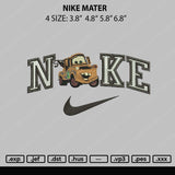 Nike Mater Embroidery File 4 sizes