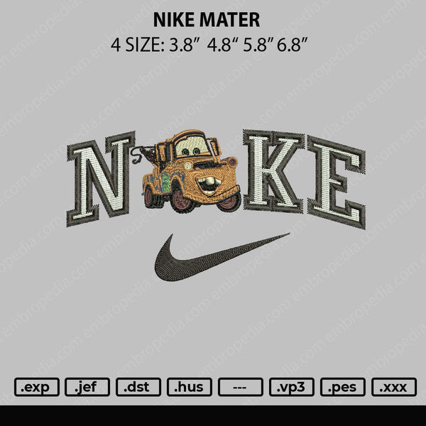 Nike Mater Embroidery File 4 sizes