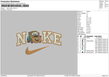 Nike Mater V2 Embroidery File 6 sizes
