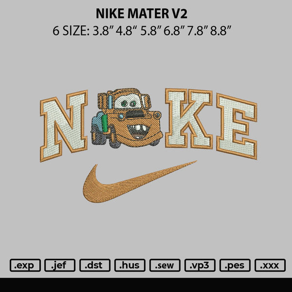 Nike Mater V2 Embroidery File 6 sizes