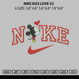 Nike Kiss Love V2 Embroidery File 6 sizes