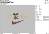 Nike Mickey V5 Embroidery File 6 sizes