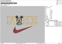 Nike Mickey V5 Embroidery File 6 sizes