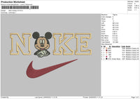 Nike Mickey V5 Embroidery File 6 sizes