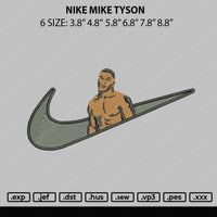 Nike Mike Tyson Embroidery File 5 sizes