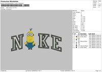 Nike Minion Embroidery File 6 sizes