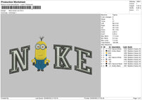 Nike Minion Embroidery File 6 sizes