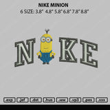 Nike Minion Embroidery File 6 sizes