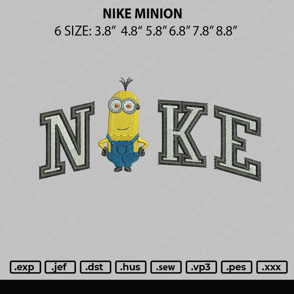 Nike Minion Embroidery File 6 sizes