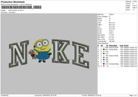 Nike Minion V02 Embroidery File 4 sizes