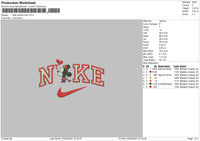 Nike Kiss Love V1 Embroidery File 6 sizes