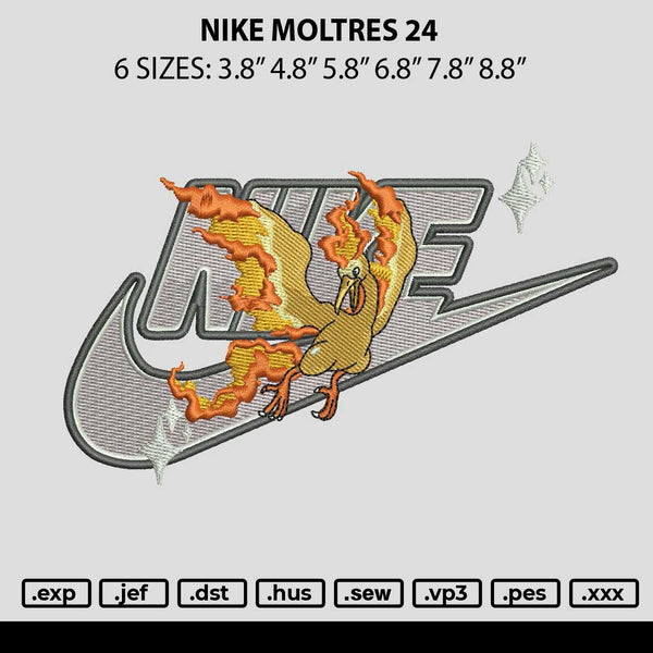 Nike Moltres 24 Embroidery File 6 sizes