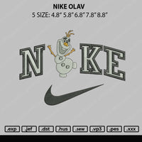 Nike Olav Embroidery File 5  sizes
