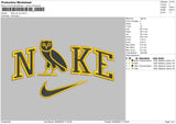 Nike Owl Ovo Embroidery File 5 sizes