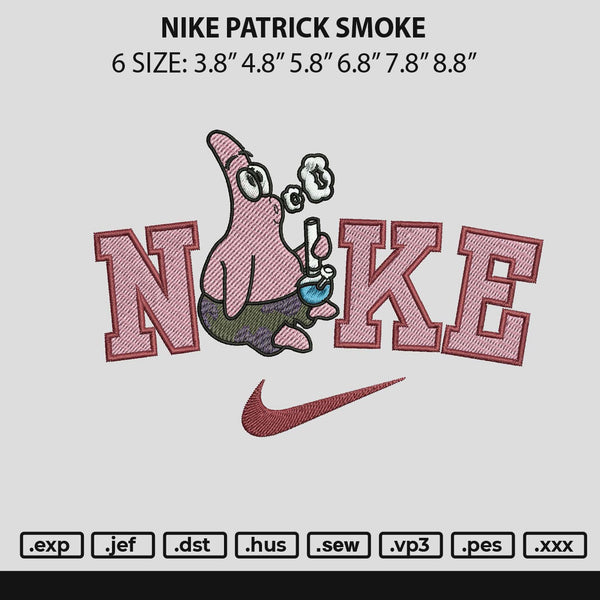 Nike Patrick Smoke Embroidery File 6 sizes