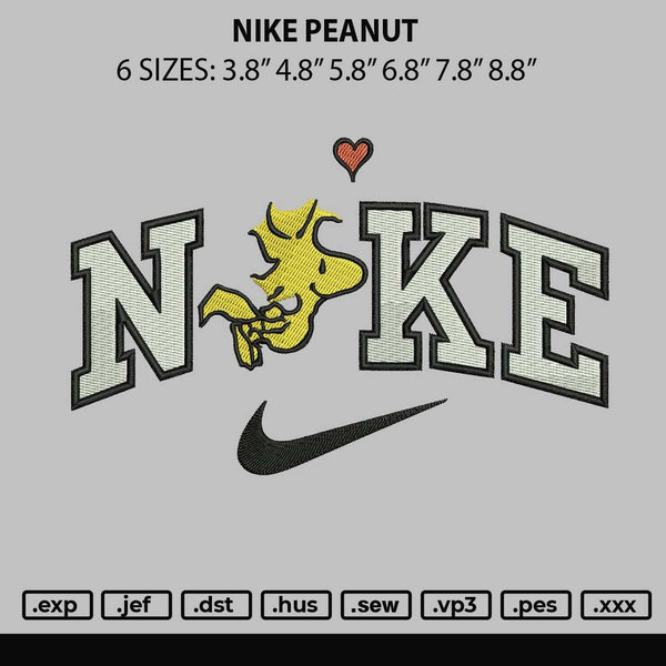 Nike Peanut Embroidery File 6 sizes