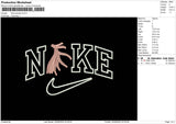 Nike Pendant Embroidery File 6 sizes