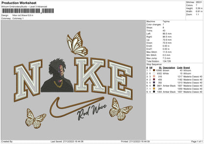 Nike Rod Embroidery File 6 sizes