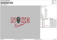 Nike Sally Chibi Embroidery File 6 sizes