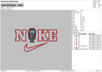 Nike Sally Chibi Embroidery File 6 sizes