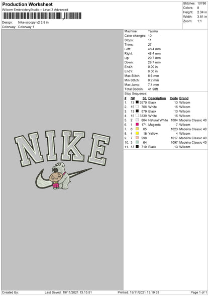 Nike Scoopy Embroidery File 4 size