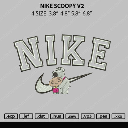 Nike Scoopy Embroidery File 4 size
