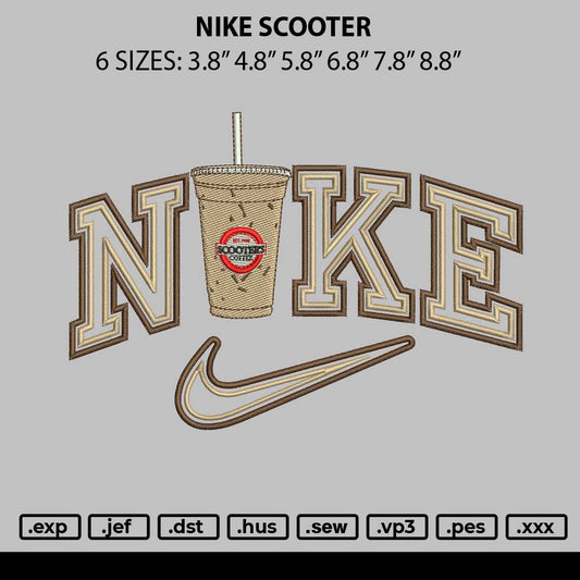 Nike Scooter Embroidery File 6 sizes