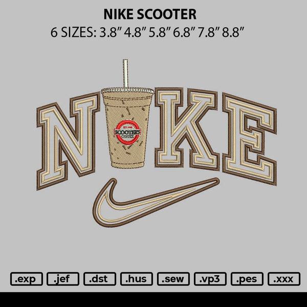 Nike Scooter Embroidery File 6 sizes