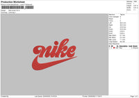 Nike Script 02 Embroidery File 5 sizes