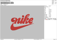 Nike Script 02 Embroidery File 5 sizes