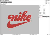 Nike Script 02 Embroidery File 5 sizes