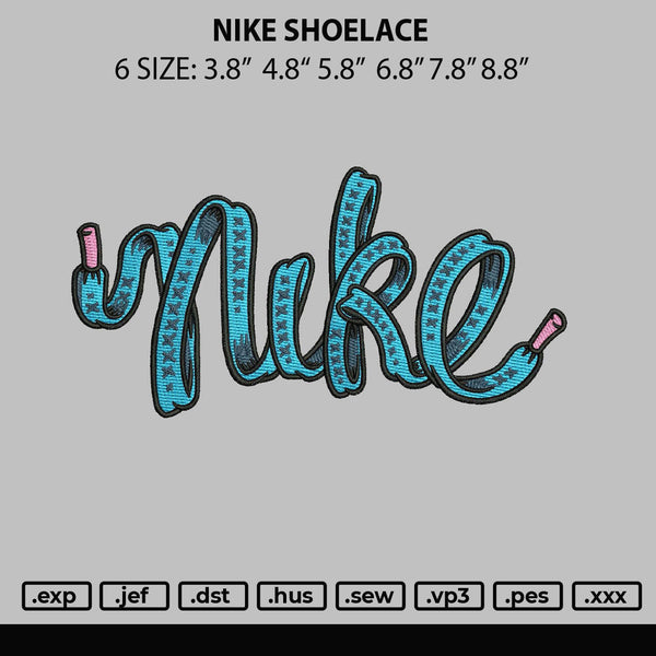 Nike Shoelace Embroidery Fil 6 sizes
