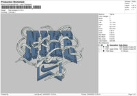 Nike Shoelace V2 Embroidery File 6 sizes