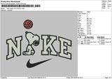 Nike Snoopy Volley Embroidery File 6 sizes