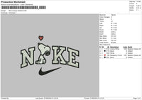 Nike Snoopy 0620 Embroidery File 6 sizes