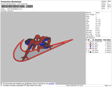 Swoosh Spiderman Embroidery File 7 size