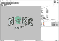 Nike Squid 0206 Embroidery File 6 sizes