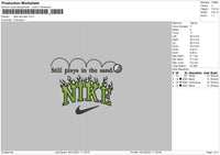 Nike Still Plays Embroidery File 4 size