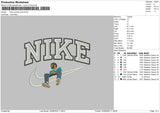 Nike Swoosh Jcole Embroidery File 5 sizes